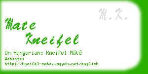mate kneifel business card